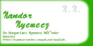 nandor nyemecz business card